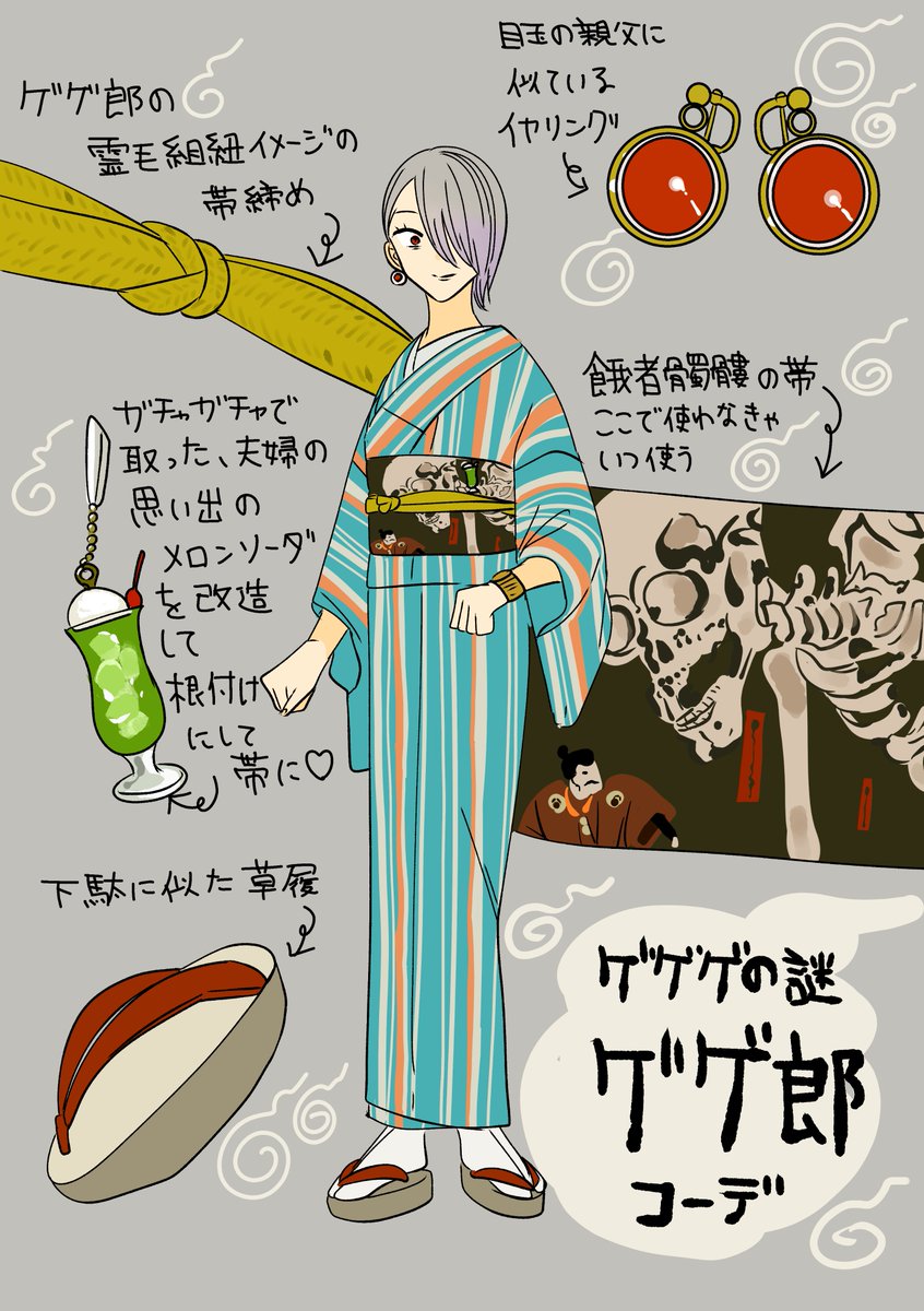 着物でキャラ概念コーデ👘❤️