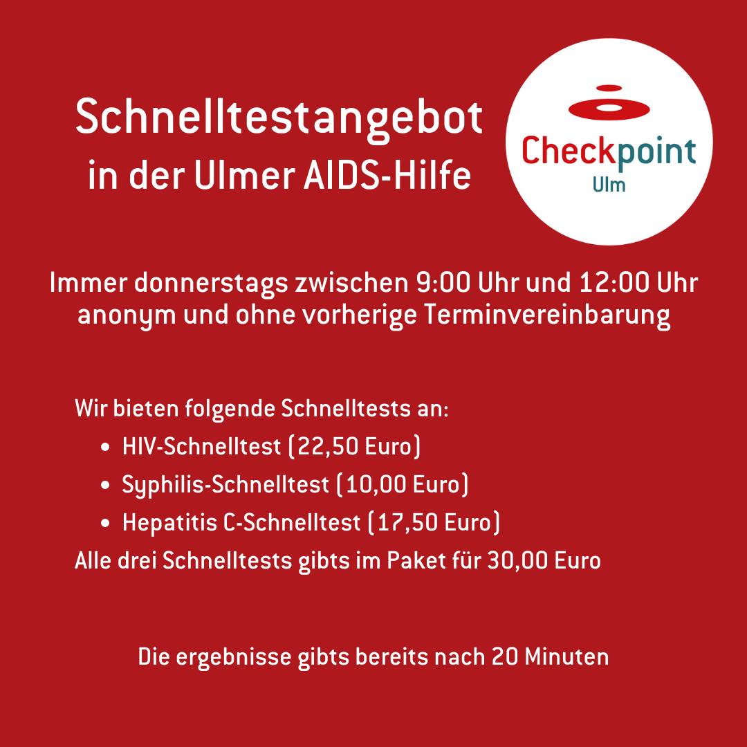 AIDSHilfeUlm's tweet photo. Feuerwerk - Check
Champagner - Check
Fondue - Check
STI-Test
Schon alles für Silvester besorgt?
Den letzten Check auf der Liste für 2023 gibt’s morgen zwischen 9:00 Uhr und 12:00 Uhr bei uns.
Einfach vorbeikommen und checken lassen! Das Ergebnis gibt’s bereits nach 20 Minuten! https://t.co/XPzDTPDB4X