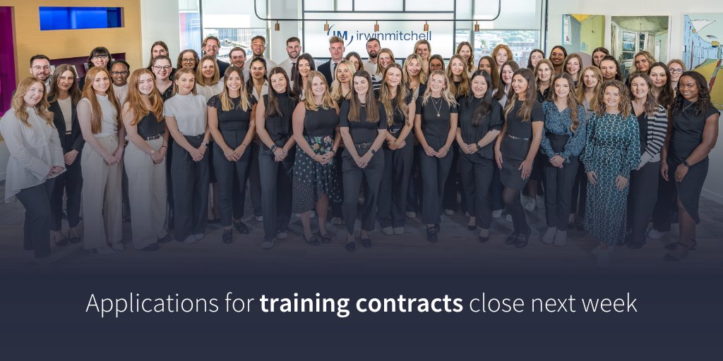 irwinmitchell's tweet photo. If you want a #LawCareer, applications for our #TrainingContracts are still open, and will close at 11.59pm on 2 January 2024. You don’t need a legal qualification. We’ll support your development so you can reach your highest potential: https://t.co/NbOXcAOEGt https://t.co/GJxitMc5tf