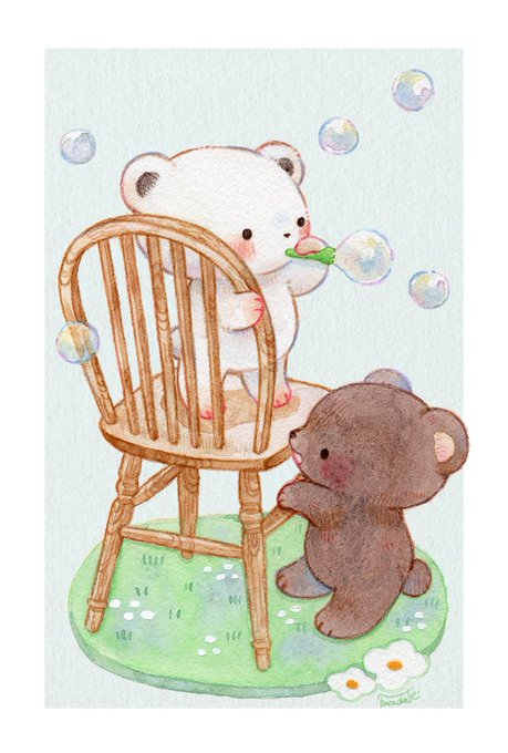 「polar bear watercolor (medium)」 illustration images(Latest)