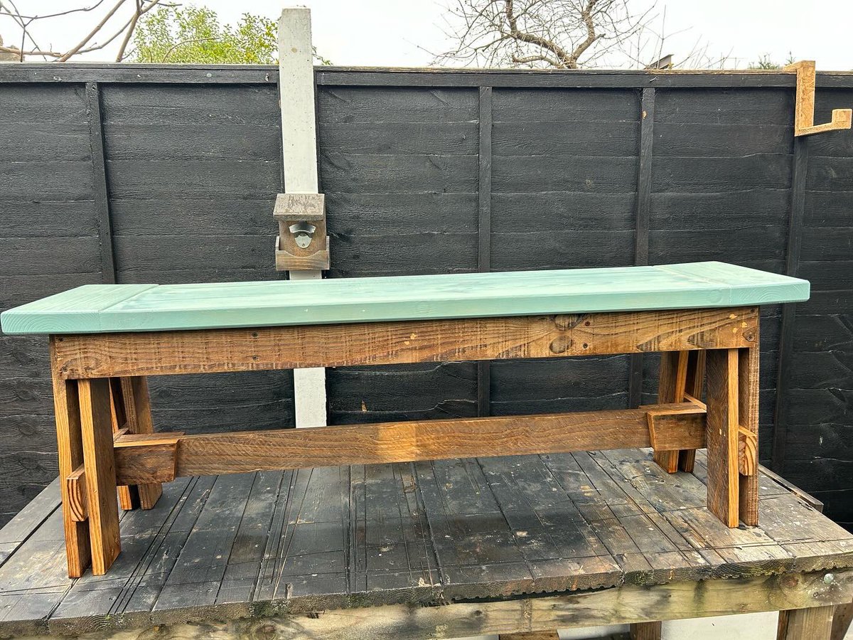 SamuelRodovalh3's tweet photo. Meu último projeto do ano,um banco com madeira de paletes,e aí ficou bom ? #woodworking #DIYweekend https://t.co/wxLUWGyz5j