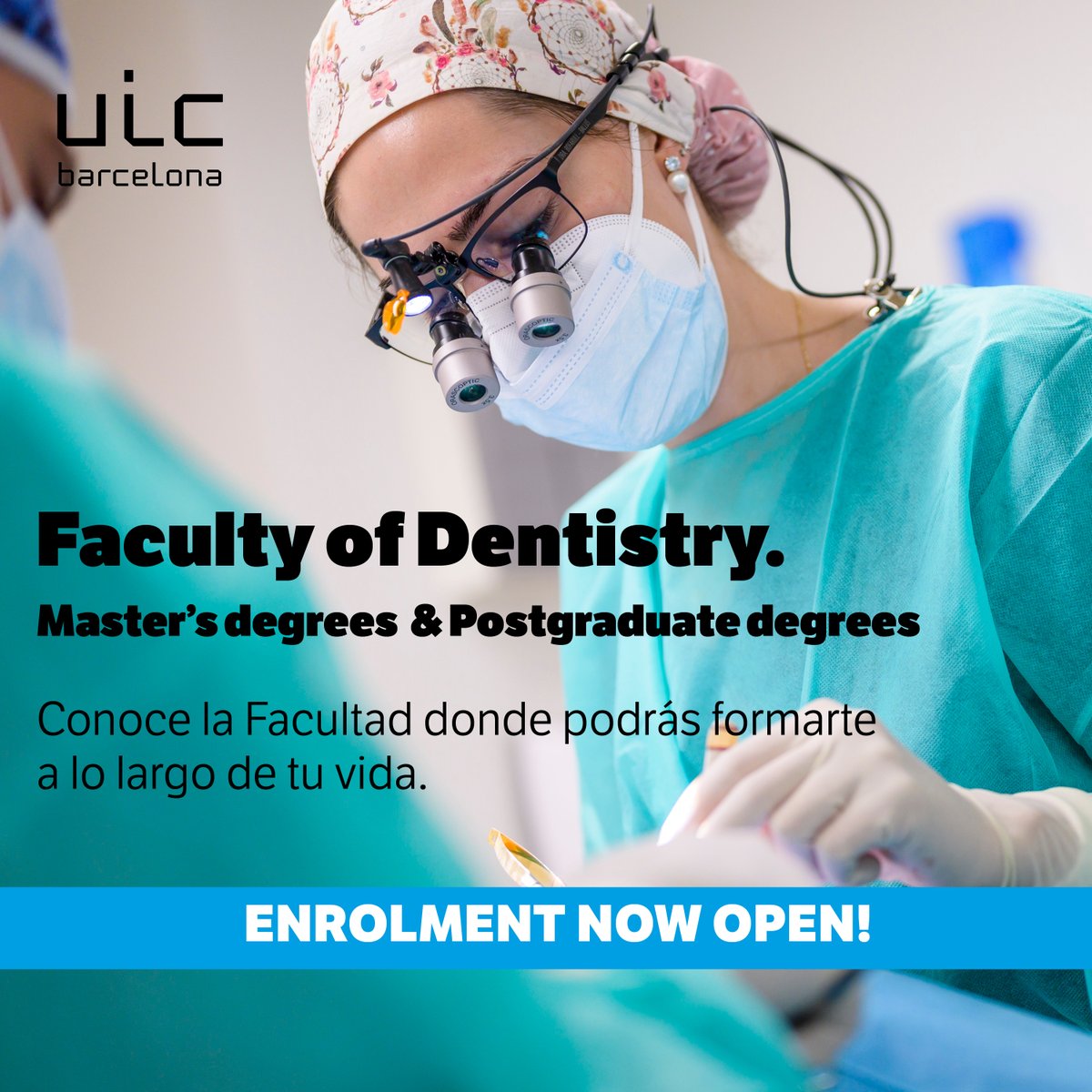 👉 ¡Inscripciones abiertas Masters y Postgrados!

👉 Enrolment now open masters and postgraduates!

More info: uic.es/en/faculty-den…

Email: infodonto@uic.es

#dentistry #odontologia #facultaddeodontologia #master #masters #postgrado #postgraduate
