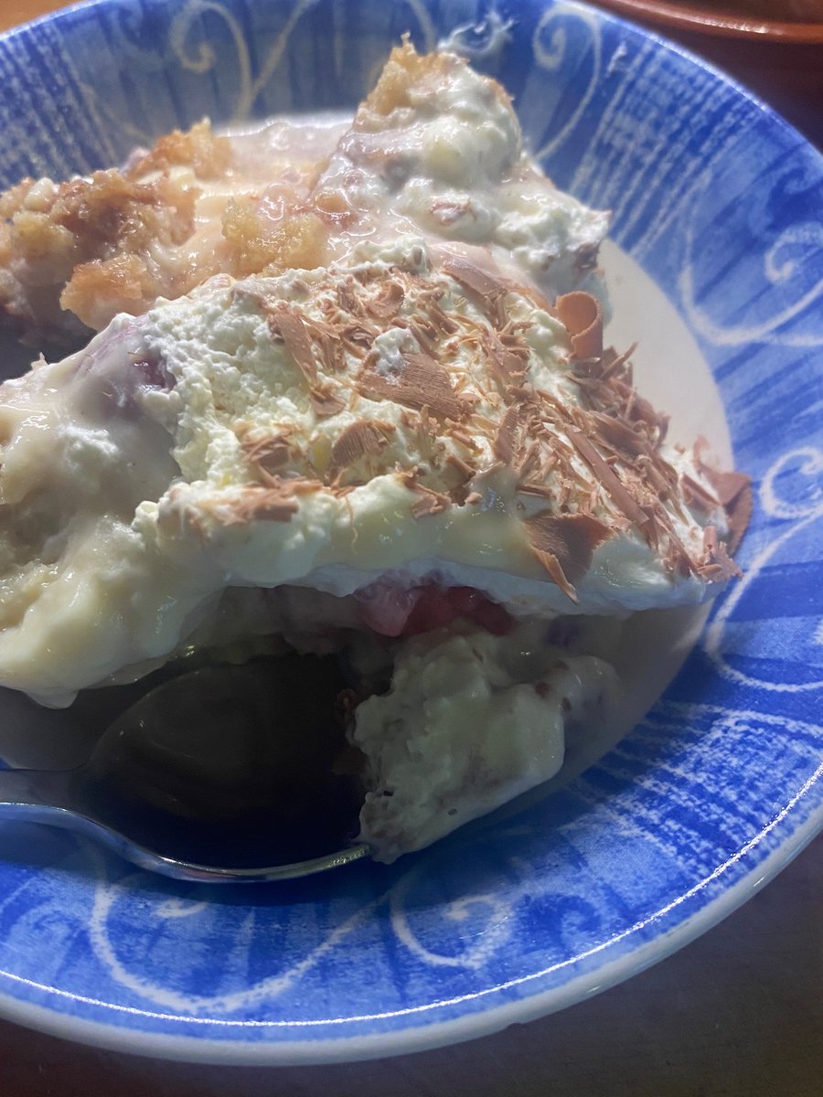 Joys of #twixtmas trifle for breakfast!