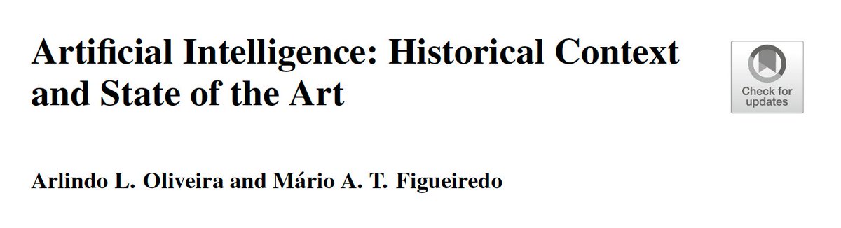 Just published, the chapter 'Artificial Intelligence: Historical Context and State of the Art', part of a recent Springer book on AI and Law, link.springer.com/content/pdf/10… #IDSSMLKD #LUMLIS