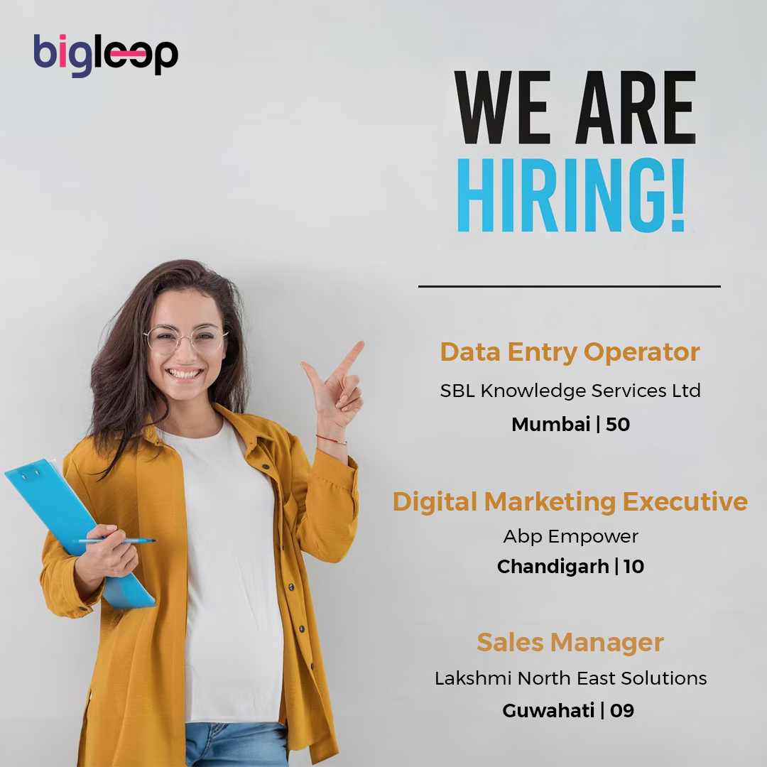 bigleep_india's tweet photo. Hello Seekers,

Register Your profile to apply for better jobs in your location.

Apply Now: https://t.co/aruxe7eOUU

#employment #job #jobsearch #recruitment #careers #recruiting #resume #FreeJobPosting #dataentryoperatorjobs #DigitalMarketingExecutiveJobs #salesmanagerjobs https://t.co/SnLqlOzfUl