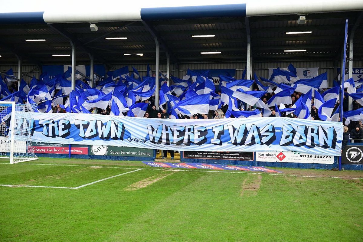UkSupporters's tweet image. Barrow AFC with sewn pattern flags &amp;amp; digitally printed banner for the game against Stockport County F.C. 
To view our materials please visit supporters-uk.com .