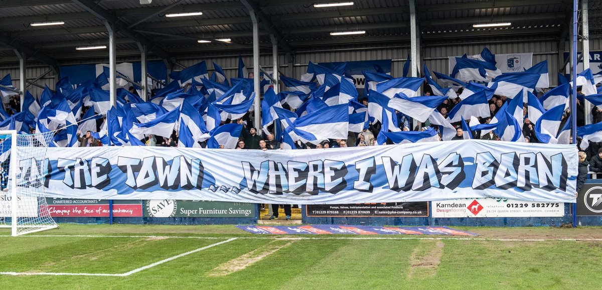 UkSupporters's tweet image. Barrow AFC with sewn pattern flags &amp;amp; digitally printed banner for the game against Stockport County F.C. 
To view our materials please visit supporters-uk.com .