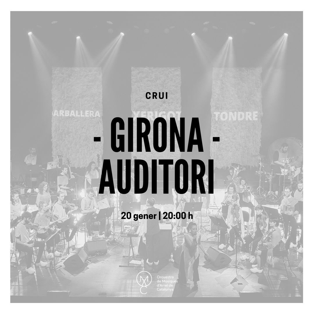 Després d’estrenar CRUI a la <a href="/FMediterrania/">Fira Mediterrània</a>, tornem a tocar aquesta gran obra de Dani López i <a href="/martitorras/">martitorras</a> a Girona.

📆 20 de gener
⏰ 20 h
📍 <a href="/auditori_gi/">Auditori Palau de Congressos de Girona</a> 
🎟️ auditori.girona.cat/cat/programaci…

<a href="/LaMarfamusica/">La Marfà</a>