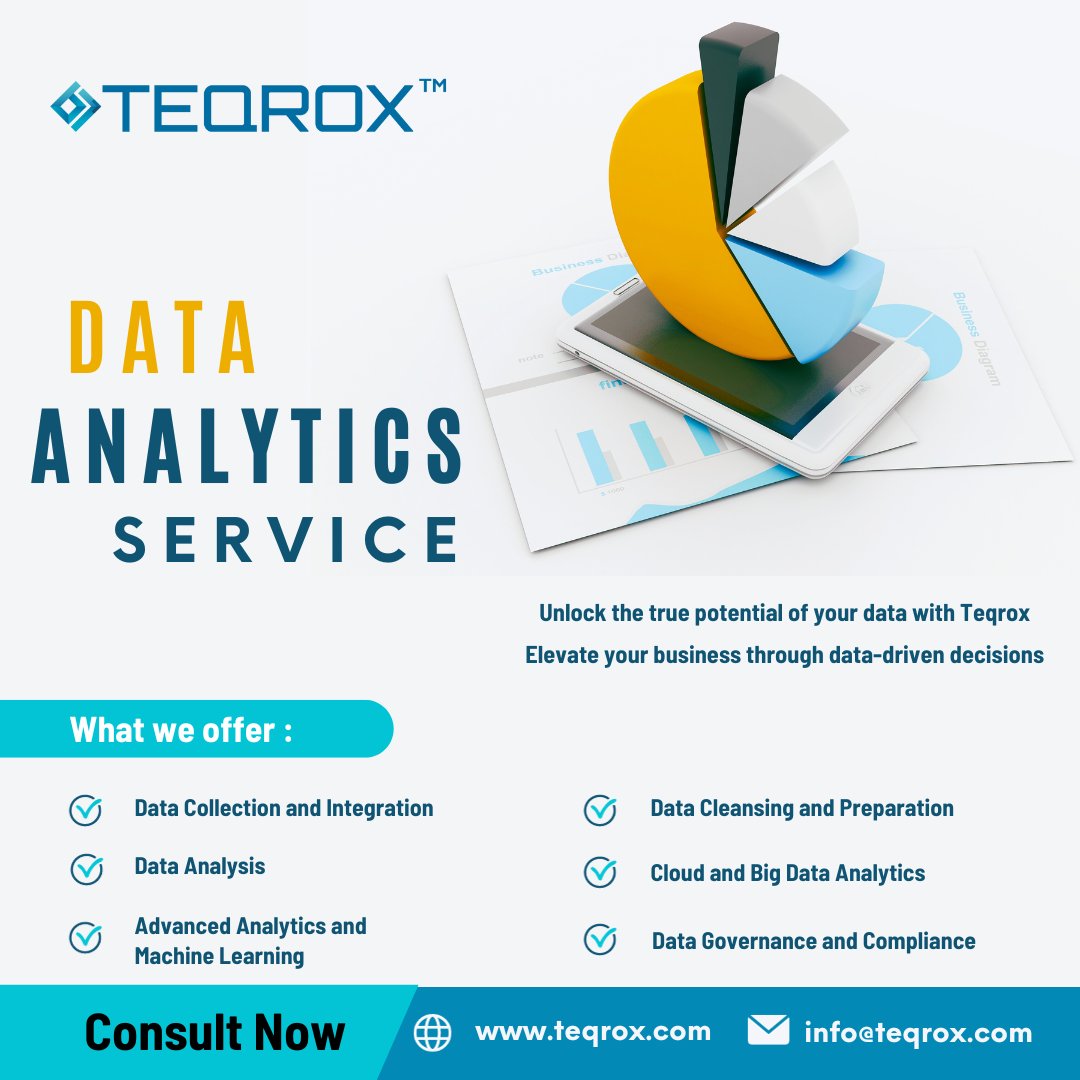 Teqroxsolutions's tweet image. 🚀 Elevate Your Data Strategy with Teqrox&apos;s Advanced Analytics Services
📈 we redefine data excellence—AI-powered analytics, real-time insights, and strategic data utilization
#dataanalysis #dataanalysisservices #dataanalytics #itservices #teqrox