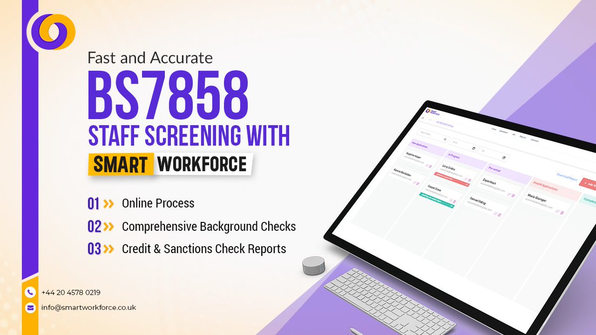 Say goodbye to BS7858 vetting compliance headaches with Smart Workforce. It automates background screening procedures for your security personnel.

Book a free demo to learn more. smartworkforce.co.uk/book-a-demo/

#BS7858 #workforce #vetting #employees #workforcemanagement #HR #HRtech