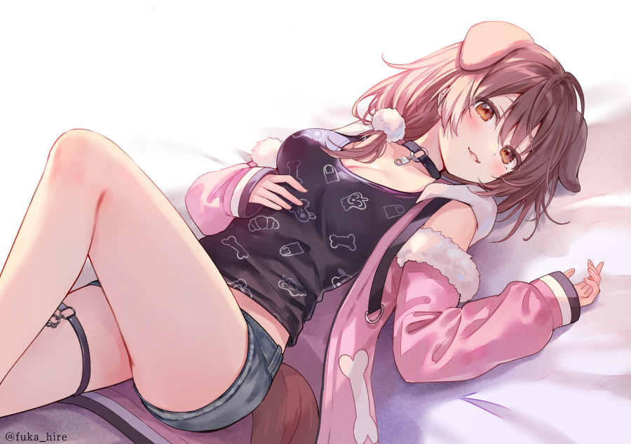 戌神ころね 「ごろごろころねちゃん#できたてころね 」|フカヒレのイラスト
