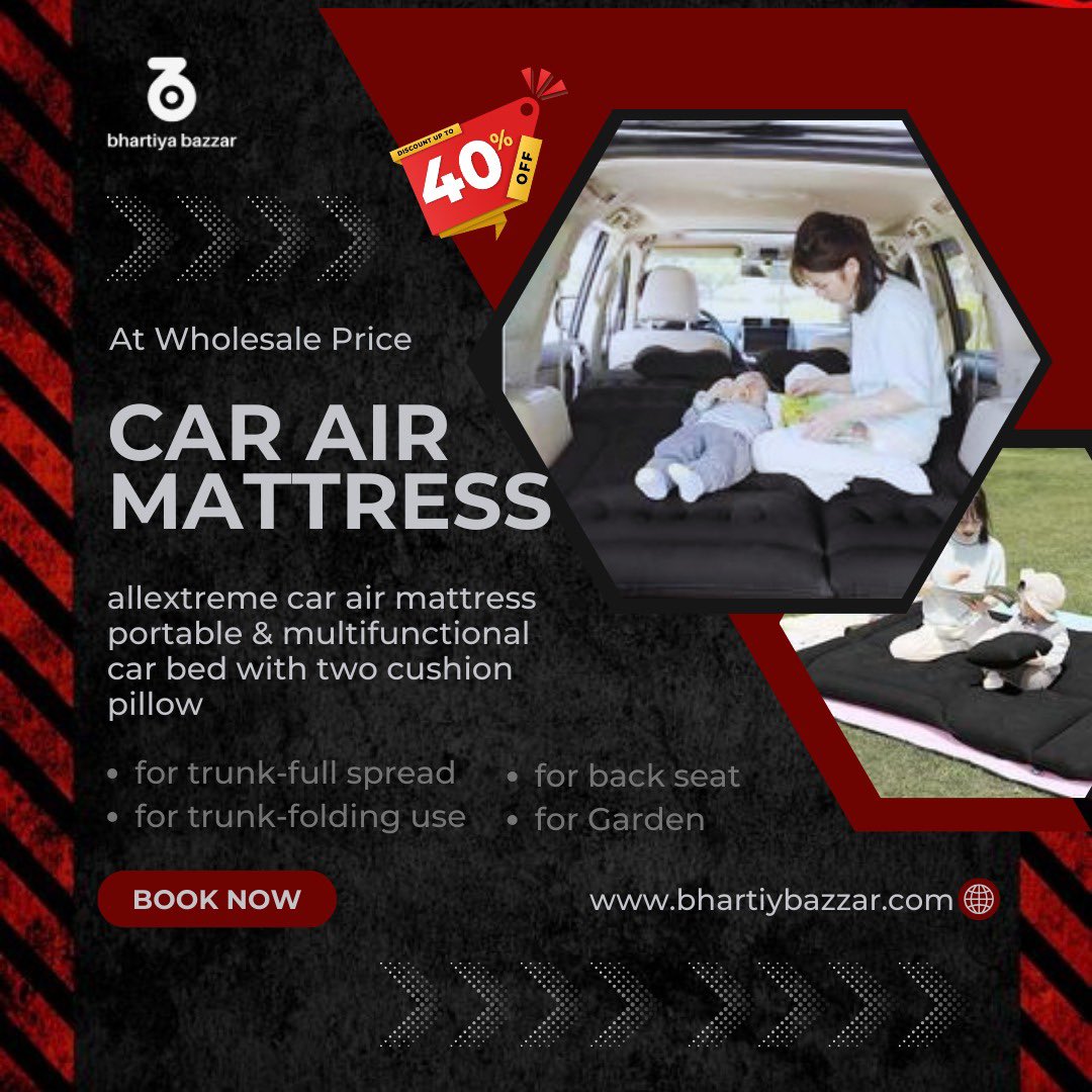 Looking for a comfy ride? Check out our new car air mattresses at wholesale prices! Visit our website to order yours today! 😍
#carairmattress #wholesaledeal #comfyride #travelwithstyle