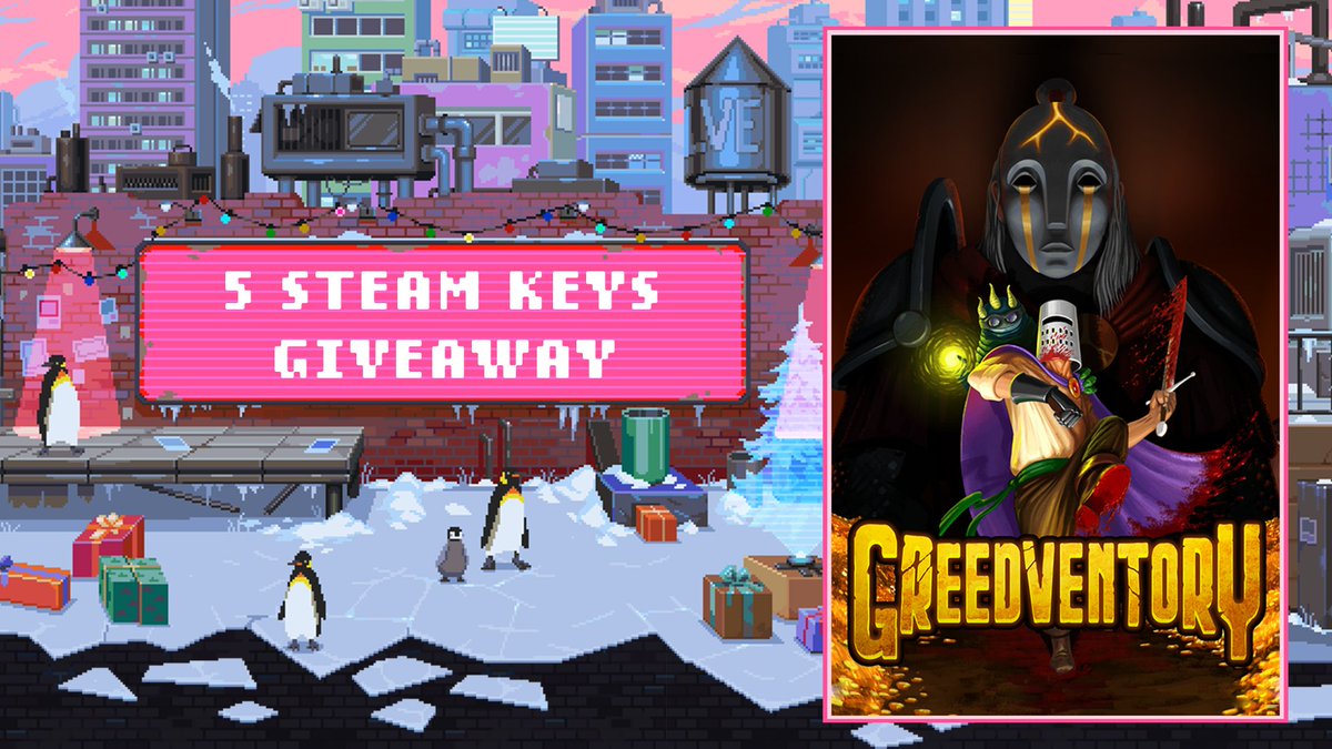 Hey, adventurers! Celebrate the #holidays & the current #SteamWinterSale with our 5 #GREEDVENTORY #Steam keys #giveaway!🤩☃️🎉

Rules:
🎄 Follow @BlackTowerCrew & @NordcurrentLabs
☃️ Wishlist the game: bit.ly/GVonSteam
🎁 Like & Retweet

❄️Good luck!❄️

#indiegames