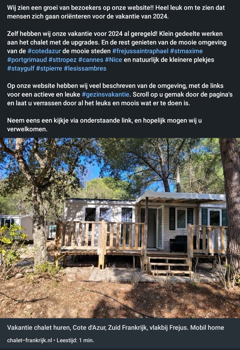 #CotedAzurFrance #frejus #gezinsvakantie 
chalet-frankrijk.nl