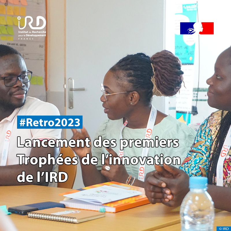#RETRO2023 | 👉 La 1ère édition des Trophées de l’innovation de l’#IRD a mis en lumière des projets interdisciplinaires inspirants au service du développement durable, portés par de jeunes chercheuses et chercheurs 🔗ird.fr/lird-soutient-… @sup_recherche @francediplo #IRDInnov