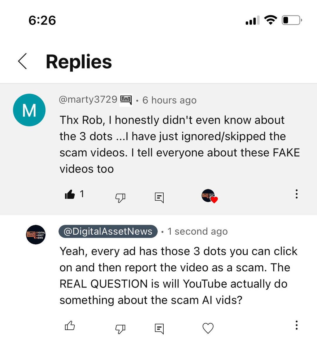 NewsAsset's tweet photo. Yesterday’s A.I. scam YouTube ad video got 50k views. It’s quick (5 minutes), It’s NOT monetized so no scam ads and I show you how to clean up our space. 

Re-post this to keep everyone safe-

IT’S ALL GONE! AVOID THIS A.I. MICHAEL SAYLOR BITCOIN SCAM!! 
https://t.co/ZuMi4Z5YMR https://t.co/6RIr5cF1F3