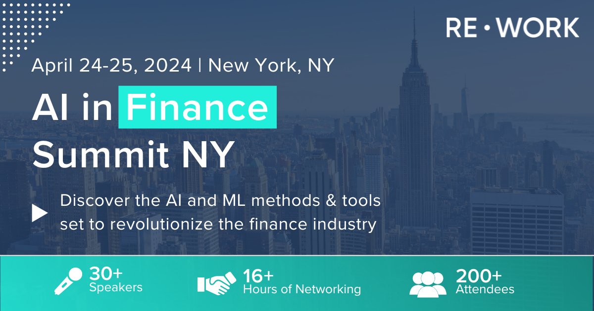 Unlocking AI Innovations in Finance: Explore Cutting-Edge Use Cases at AI in Finance Summit NY 2024, April 24-25, New York 🔥🤖💰
#reworkAI
fxmag.com/forex/unlockin…