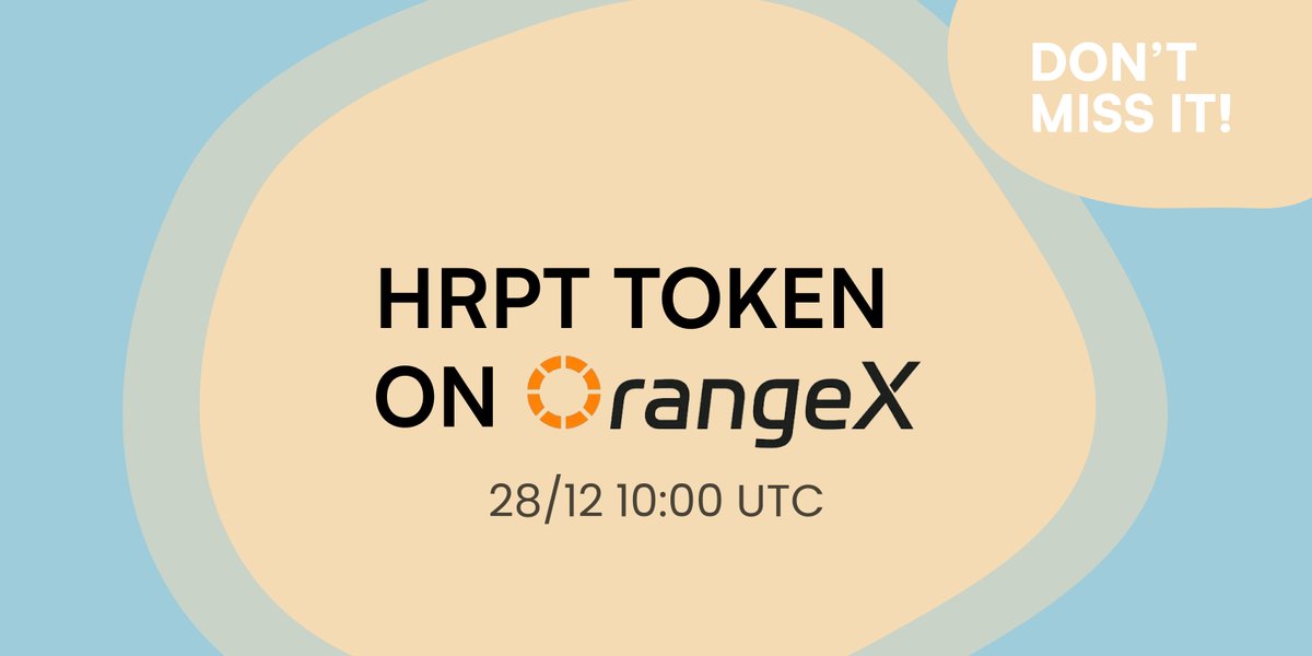 homeunityio's tweet photo. Homeunity token listing on OrangeX!🌟

We're thrilled to announce that Homeunity (HRPT) will be listed on OrangeX Exchange! 

Date & time: 28 December, 10:00 UTC

🎁 Win 5,000 HRPT! 
Follow @OrangeXExchange and @homeunityio for a chance to be one of the 20 lucky winners.

Here's how to participate:
- Like & RT this post.
- Mention 3 friends in the comments.

🔍 For more details on the listing and giveaway, visit: https://t.co/JEWQUnRagl