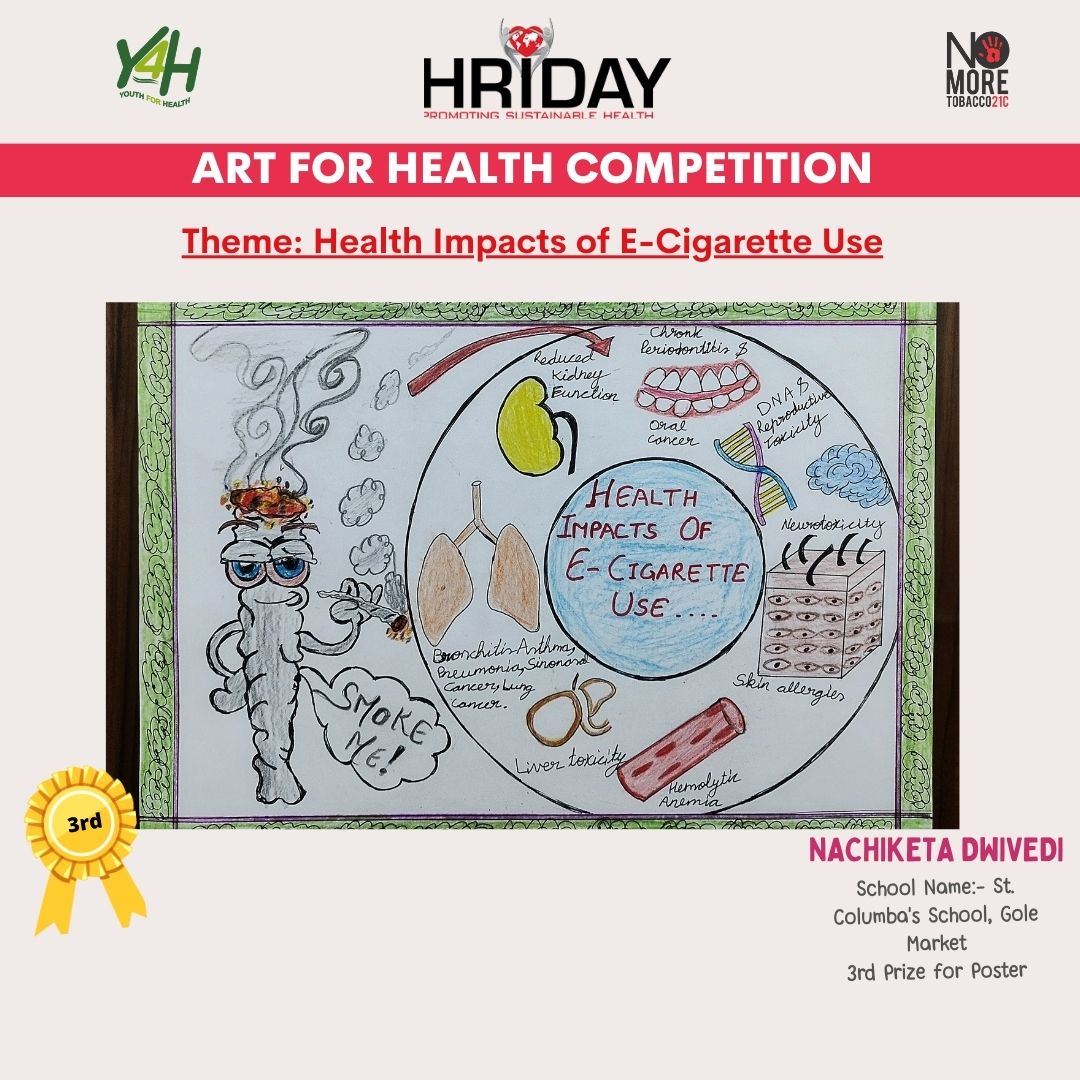 Thanks to all for participating in the #ArtforHealthCompetition. We're thrilled to announce the winners of the art competition for Category- I ! 🎉Your masterpiece stood out among a sea of talent, capturing hearts, and igniting imagination 🏆🌠 #NoSmokingDay #NoTobaccoDay