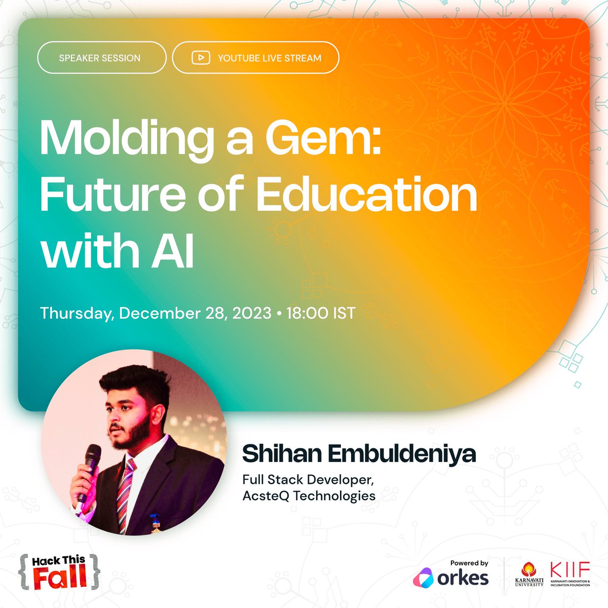 TechThrusters's tweet photo. Hey folks! 
Join @hackthisfall’s YouTube livestream on "Molding a Gem: Future of Education with AI" ft. @ShihanAcsteQ ! 🚀

🕕 18:00 IST onwards
🗓️ Thur, Dec 28, 2023

Set a reminder here: https://t.co/KooTiKRxm4 🔔 https://t.co/Jtlo6TZJyY