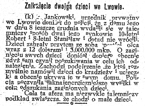 Wiadomosci_'s tweet photo. 4 stycznia 1924. Sto lat temu gazety pisały: #Paris Katastrofalna powódź, #Dubno - nieznani sprawcy spalili polski folwark, #Lwów dwaj chłopcy zaginęli razem z dużą gotówką, #Łódź bohaterski chorąży Bronisław Szarocki z gołymi rękami ruszył na uzbrojonego w sztylet bandytę https://t.co/2fmuooryuM