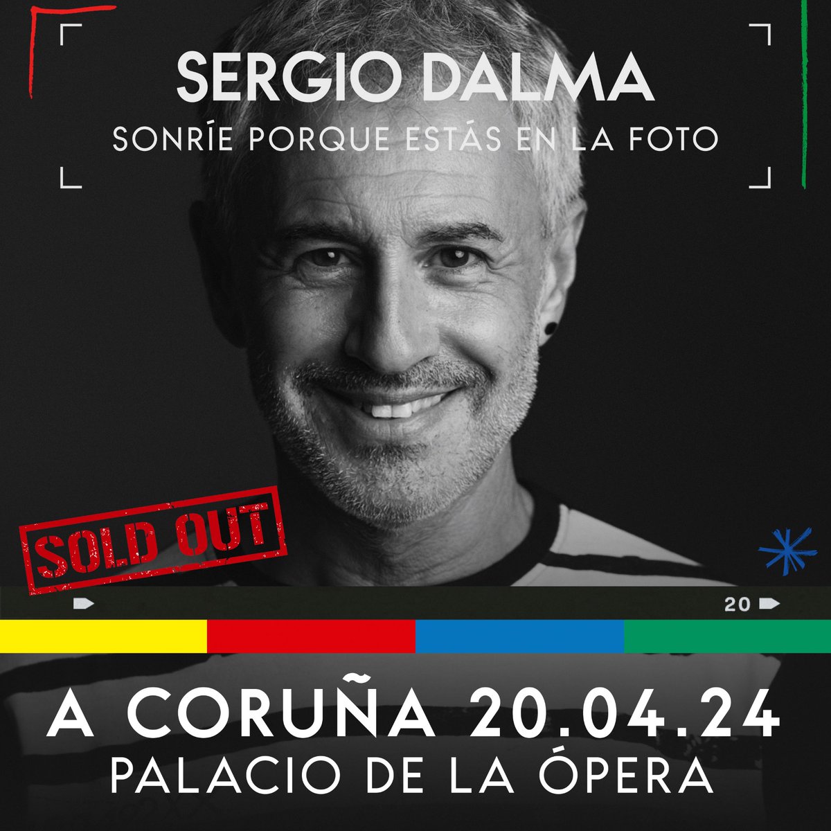 SDalmaoficial's tweet photo. A CORUÑA 💥💥 
🎟️🎟️ Agotadas 🎟️🎟️

¡Gracias a mi público gallego! ¡Qué buena noticia! 
Un beso

#GiraSonriePorqueEstasEnLaFoto https://t.co/y3DFbGrR3f