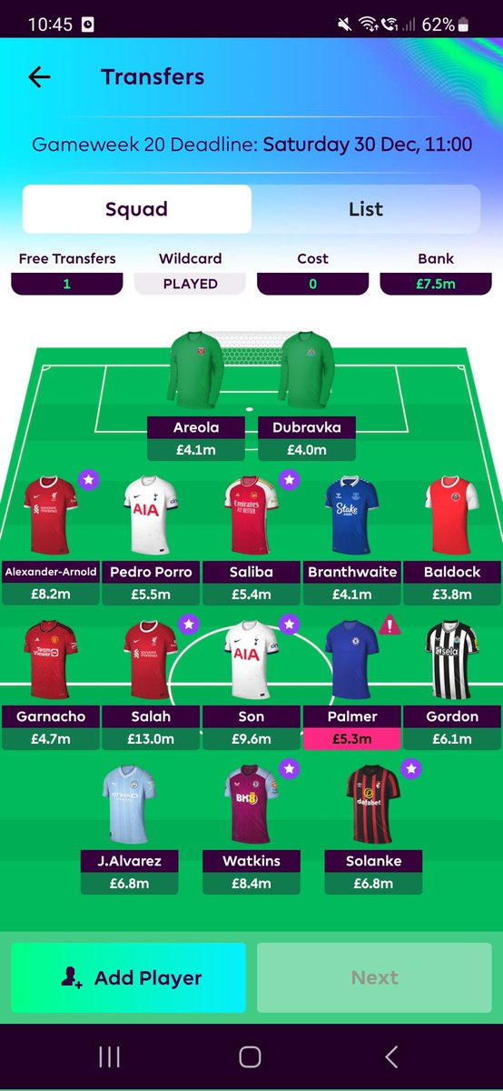 a_cameron88's tweet photo. @FPLGOAT7 Waiting to bring haaland for next week. https://t.co/LAaMxsZJkI