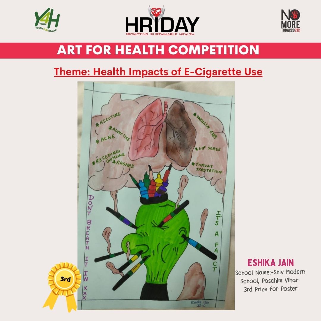 Thanks to all for participating in the #ArtforHealthCompetition. We're thrilled to announce the winners of the art competition for Category- II ! Congratulations to all the winners. #NoTobaccoDay #NoSmoking