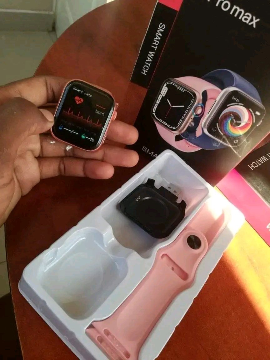 Brand new i7 pro max smart watches Colour: Pink Only Asala Awiri Ndipo Omaliza Amadya Bwino Ndipaseni 30K Onse Whatsapp For Fast reply 0887035024 Kindly Repost Please 🙏🏽