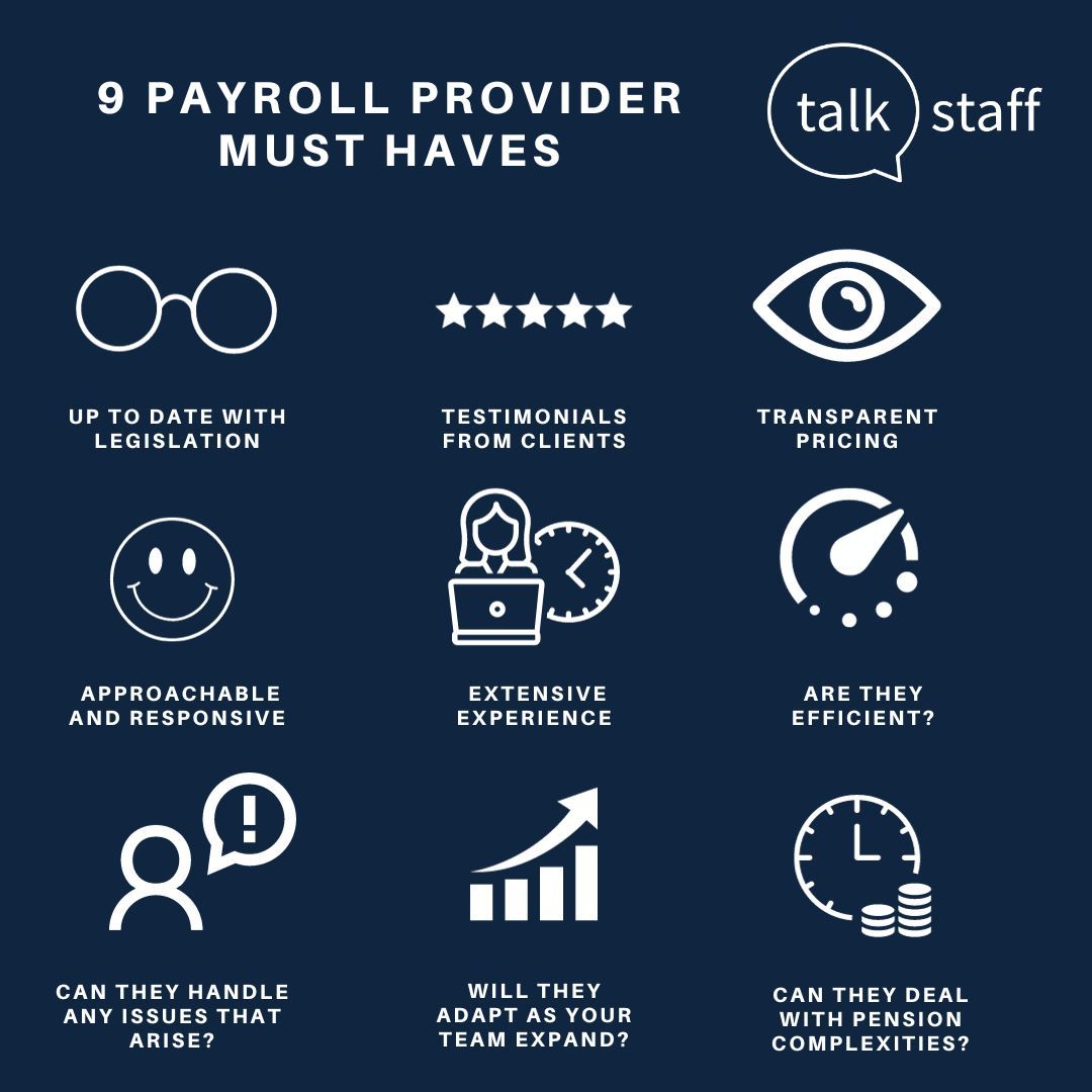 Early in the year is a great time to switch payroll providers.

And it's crucial that  you know what to look for...

We've got you covered with these 9 signs that you're on the right track

#outsourcedpayroll #payrollservices #payroll