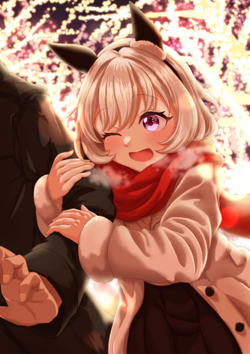 カワイイのとクリスマスデートなカレンチャン 今月はカレンチャンづくしだ  #今月描いた絵を晒そう #ウマ娘