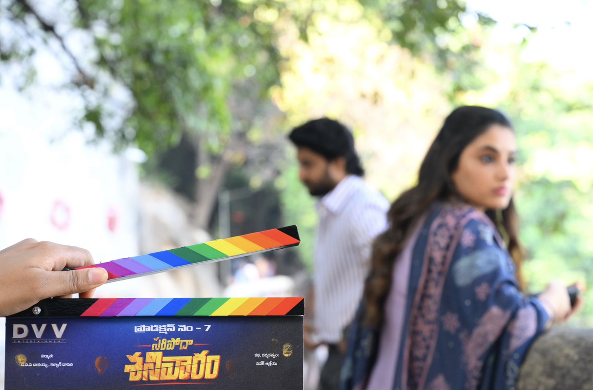 Back in action! 😎 #SaripodhaaSanivaaram shoot resumes today with a pivotal moments between Natural 🌟 @NameIsNani and @priyankaamohan ❤️‍🔥 @iam_SJSuryah #VivekAthreya @JxBe @muraligdop @karthikaSriniva @IamKalyanDasari @DVVMovies