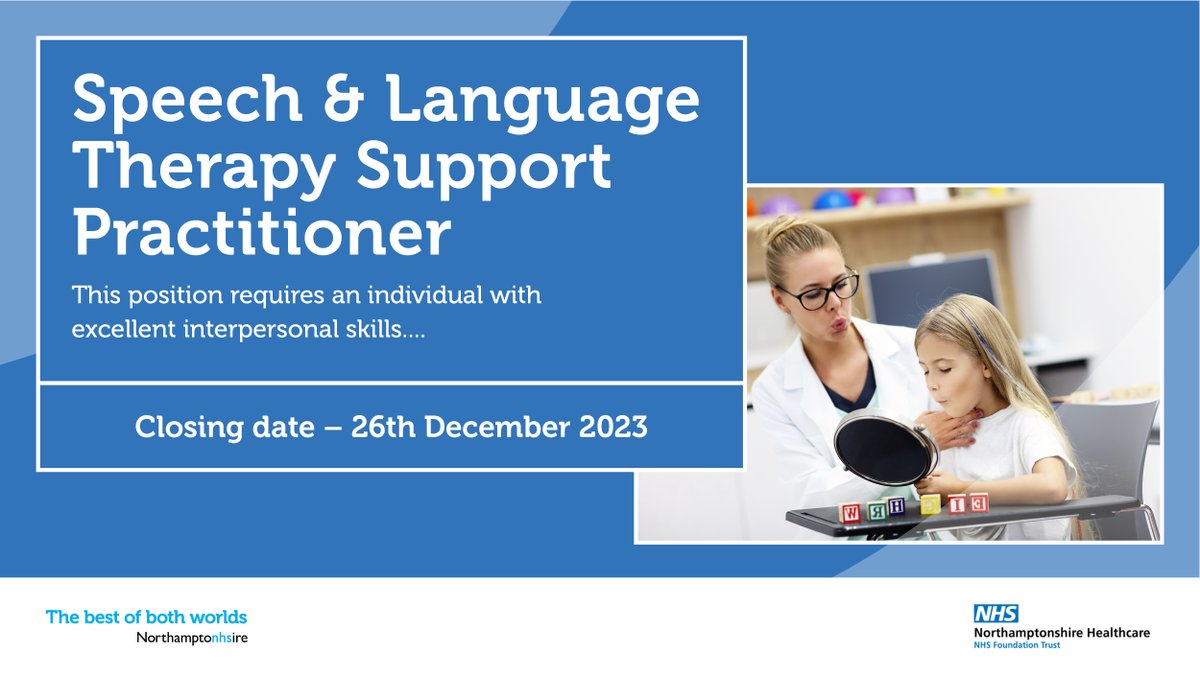 This position requires an individual with excellent interpersonal skill, who can demonstrate empathy and communicate effectively with clients! Join <a href="/NHFTNHS/">Northants Healthcare</a> today - zurl.co/J0Yx #TeamNHFT #NHS #Careers