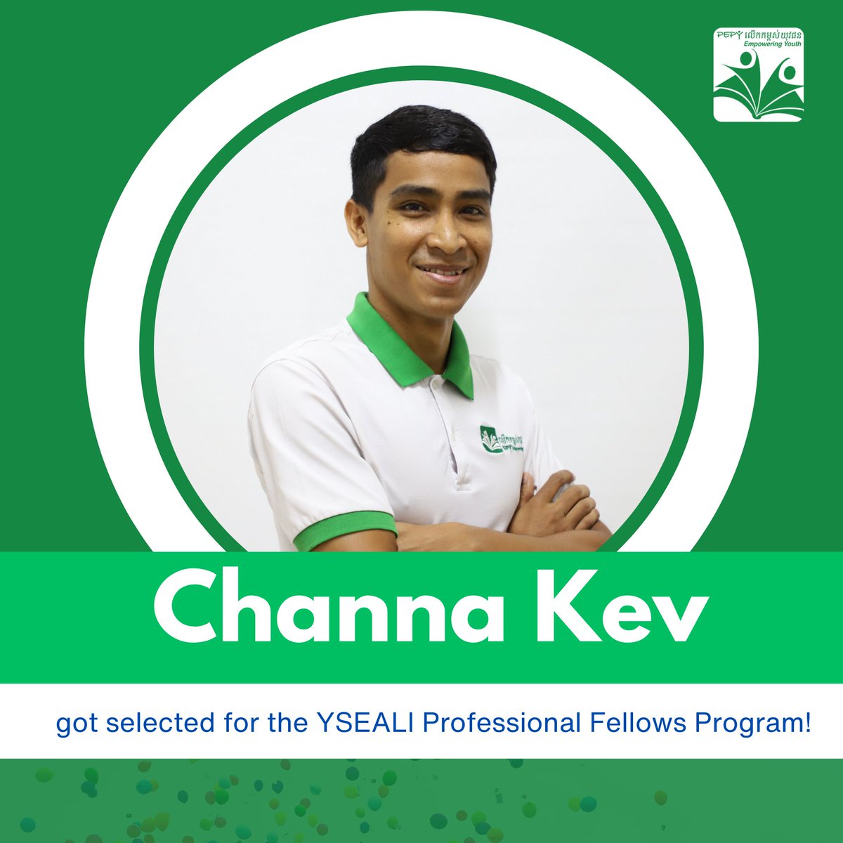 #Congratulations, Channa, on his selection for the YSEALI #Professional Fellows Program!
He will join for the 5-week trip to the U.S. in April-May 2024 for the exchange #program in civic engagement.