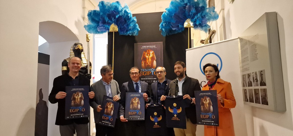 pasoazullorca's tweet photo. ⚱️⚰️ La exposición ‘Tesoros de Egipto’ llega al MASS con las recreaciones de las piezas arqueológicas más importantes de la civilización egipcia, de la mano de la Fundación Paso Azul, Ayuntamiento de Lorca y Gobierno de la Región de Murcia, a través del ITREM.

🗓 Enero - Junio https://t.co/xXxqojkT4B