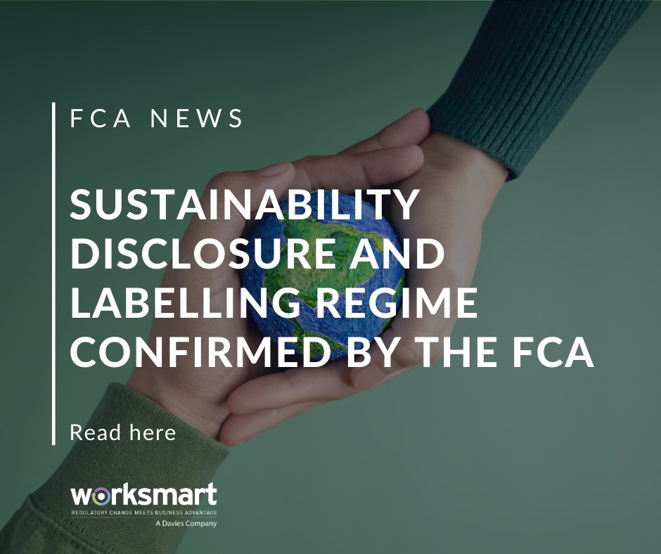 WorksmartLtdUK's tweet photo. FCA News: Sustainability disclosure and labelling regime confirmed by the FCA

Read here: https://t.co/xa62l3A9Zb 

#Worksmart #FCA #RegTech #FCANews https://t.co/1QpIpFb2Su