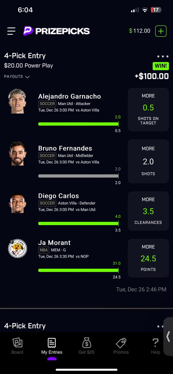 AtlasBets's tweet photo. Yesterday 12-26-23 Recap 
#PrizePicks #GambingTwitter https://t.co/KF2xgS9q93