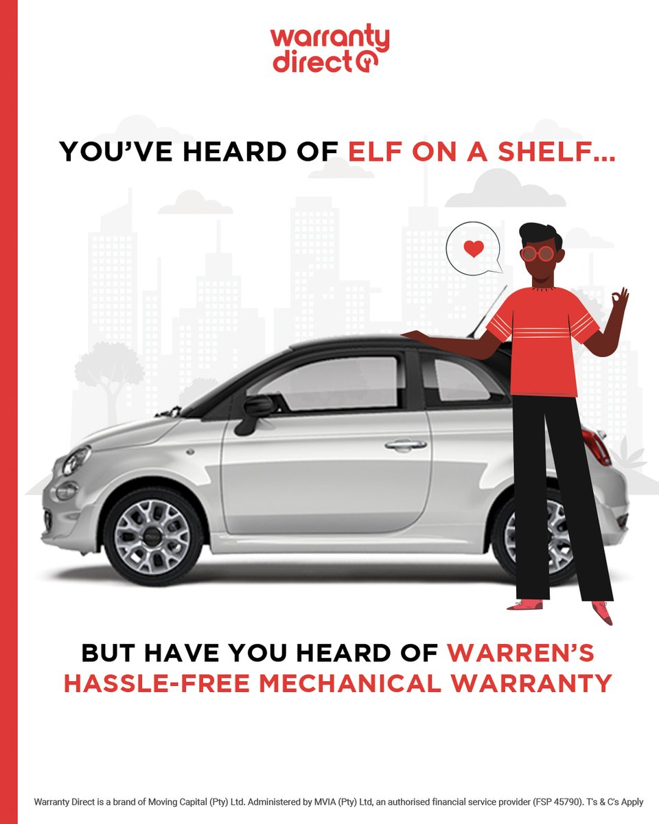 You’ve heard of Elf on a Shelf, but have you heard of Warren's hassle-free mechanical warranty?

#WarrenYourWarrantyWizard #WarrantyDirect

Learn more: warrantydirect.co.za