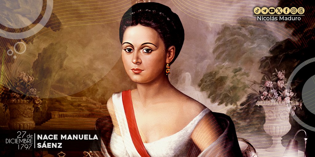 Al cumplirse 226 años de su nacimiento, la Patria Grande recuerda a la Generala de la Independencia, Manuela Sáenz, quiteña rebelde, inteligente, soñadora y decidida, una figura clave en la lucha por la libertad de nuestro continente. Ejemplo sublime de valor, lealtad y coraje.