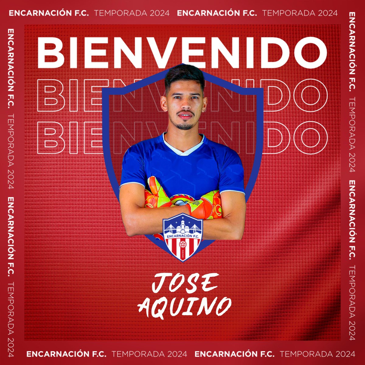 José Aquino es nuevo jugador de Encarnación FC. 🔴⚪️

¡Bienvenido a la Perla del Sur, José! 🏟️⚽️

#VamosEncarnación • #SueñodePrimera