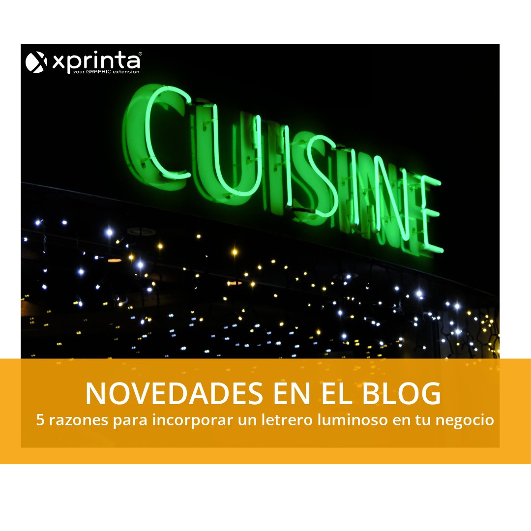 xprinta's tweet photo. ¡Nuevo Blog!
En esta ocasión os contamos las 5 razones por las que deberías incorporar un letrero luminoso en tu negocio.
Lo puedes ver a través de este enlace: https://t.co/Z2y6Hy24Gn

#rótulosluminosos  #blog #xprinta #porqueincorporarrotulosluminosos #pequeñosnegocios https://t.co/OaOI0Y5Gd8