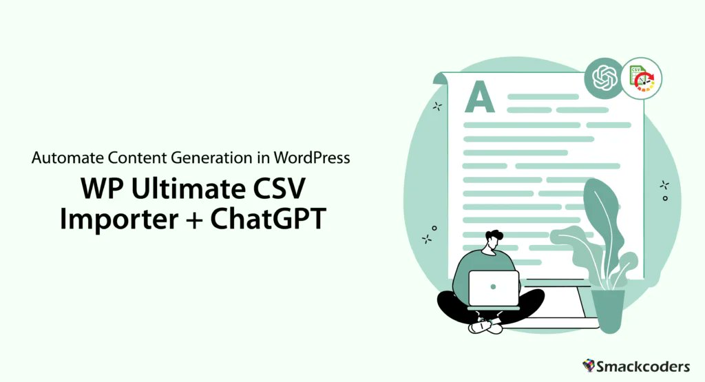 smackcoders's tweet image. Transform your #WordPress  site with automated content generation! Learn how to integrate #ChatGPT  with #UltimateCSVImporter to import data while generating captivating content &amp;amp; stunning featured images. Check out the guide 

👉smackcoders.com/blog/automate-…