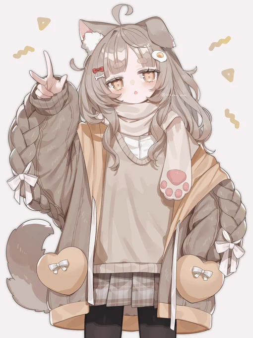 もふもふわんわん!(ᐡ ᐧ ﻌ ᐧ ᐡ)  #創作