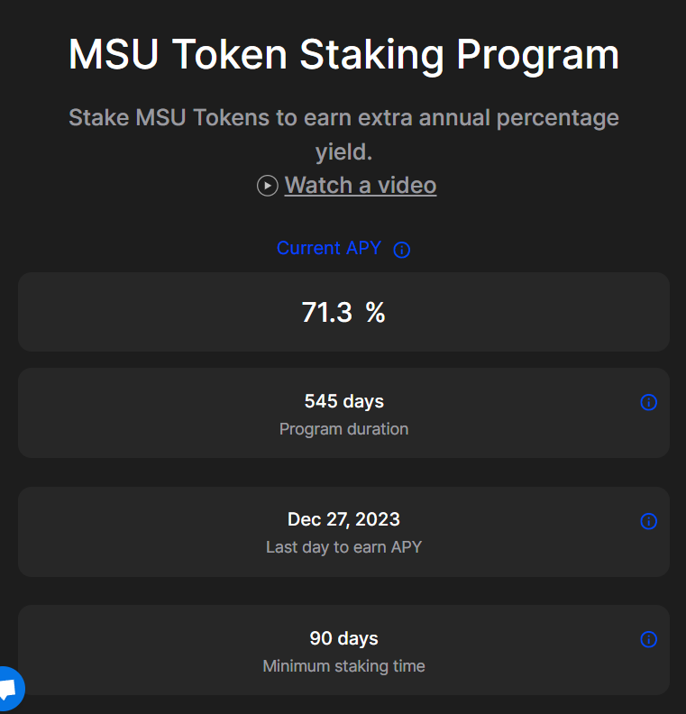 Program $MSU stacking di Tokensfarm juga kan berakhir beberapa minit lagi.