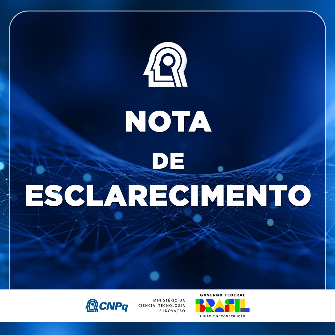CNPq_Oficial's tweet photo. CNPq emite Nota de Esclarecimento a respeito de parecer em processo de julgamento da chamada de Bolsa de Produtividade em Pesquisa.

Leia a íntegra em https://t.co/b6d0428ZTN https://t.co/L9TAtcfjSC