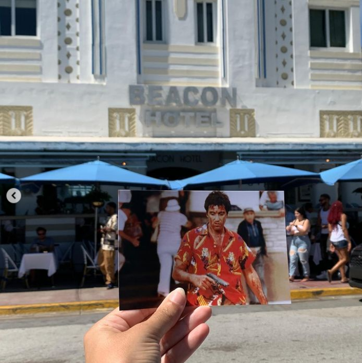 filmmiami_'s tweet photo. Happy 40th anniversary and shout out to Brian De Palma's "Scarface", starring Al Pacino, #michellepfeiffer and screenplay by @theoliverstone, filmed in Miami-Dade. Photo credit: @filmtourismus #scarface #iconicmovies #miamidadefilms @miamibeachnews https://t.co/7RleUESVew
