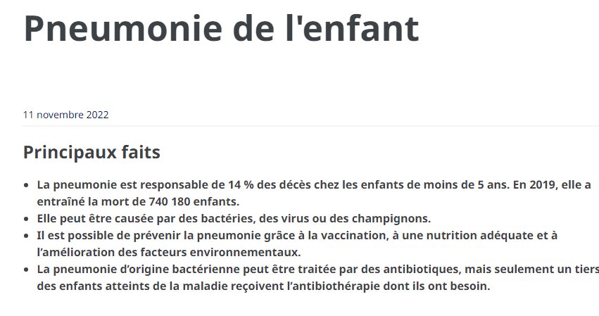 OMSRDCONGO's tweet photo. La #pneumonie est la principale cause infectieuse de décès chez les enfants.
La #vaccination contre le Hib, les #pneumocoques, la #rougeole et la #coqueluche est le moyen le plus efficace de prévenir la pneumonie.
En savoir plus : https://t.co/RbSRWabLrg https://t.co/A1Zt9cWzSk