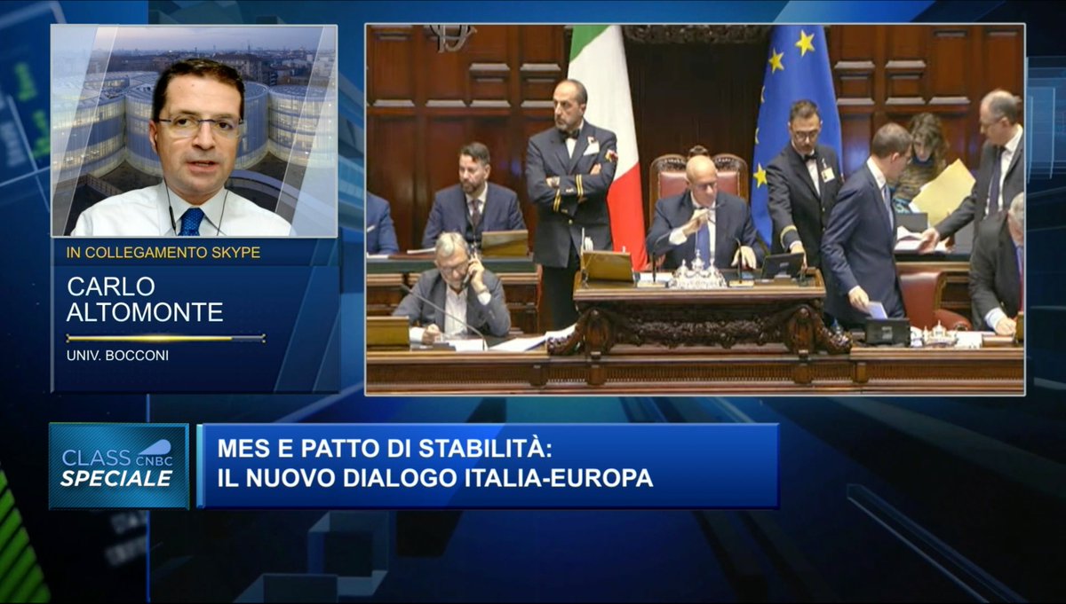 Class CNBC (@classcnbc) on Twitter photo Italia vista da Bruxelles: cosa significa la mancata ratifica del Mes e quanto impatterĂ  la nuova versione del patto di stabilitĂ ?
L'analisi del professore Carlo Altomonte, universitĂ  Bocconi: rb.gy/9yy0xq
<a href="/Altomonte_C/">Carlo Altomonte</a> 
<a href="/saggesej/">jole saggese</a> Italia vista da Bruxelles: cosa significa la mancata ratifica del Mes e quanto impatterĂ  la nuova versione del patto di stabilitĂ ?
L'analisi del professore Carlo Altomonte, universitĂ  Bocconi: rb.gy/9yy0xq
<a href="/Altomonte_C/">Carlo Altomonte</a> 
<a href="/saggesej/">jole saggese</a>