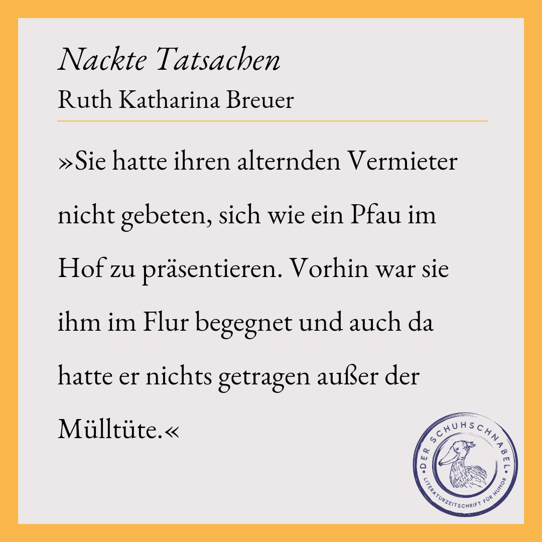 DSchuhschnabel's tweet photo. Wir beginnen heute mit einem Ausschnitt aus Ruth Katharina Breuers kurzer Erzählung "Nackte Tatsachen", in der die FKK-Liebe eines Vermieters eine Kettenreaktion auslöst. https://t.co/q9NcPgYmsW