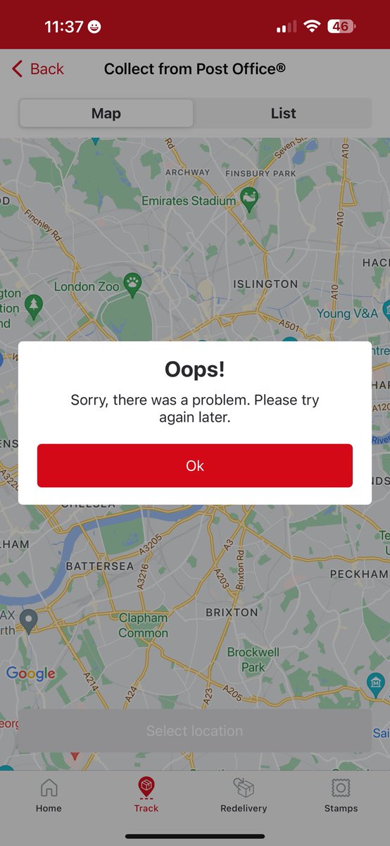 Rumvin09's tweet photo. @RoyalMailHelp Hi royal mail I am trying to redeliver my order on my nearest post office but the app keep saying error. https://t.co/2vCekqKxs2